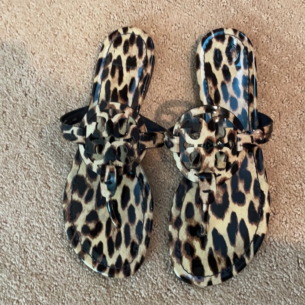 Tory Burch Paten Leopard Miller Sandal